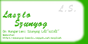 laszlo szunyog business card